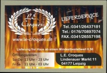 Bildinhalt: L.E. Croques, Lindenauer Markt 11, Werbung von 2015, Quelle: Archiv Gerd Horn