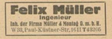 Bildinhalt: Hier, in der Paul-Küstner-Straße 16, wohnte 1948 der Ingenieur Felix Müller, Inhaber der Maschinenfabrik Müller & Montag. Quelle: Archiv Gerd Horn