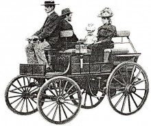 Bildinhalt: Kühlstein-Elektrofahrzeug auf der Berliner Automobilausstellung im September 1897
