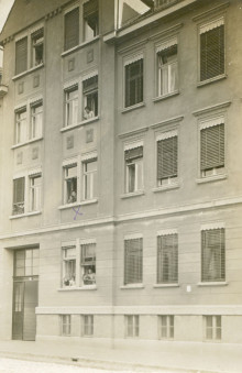 Bildinhalt: Foto-Postkarte der Jordanstrae 16, versendet am 1.10.1911 nach Lnig. Quelle: Sammlung Wieland Zumpe, Leipzig.