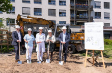 Bildinhalt: Symbolischer Spatenstich im Gelnde des Diakonissenkrankenhauses am 12. Mai 2025 Foto Kay Zimmermann