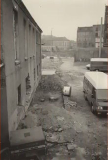 Bildinhalt: L�tzner Str. 85 beim Umbau zur Kulturwarenfabrik. Foto: Kulturwarenfabrik