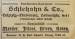 Werbung der Rauchwarenzurichterei Schlehahn & Co., Leipzig-Lindenau, Hellmuth�stra�e 9-11, Spezialit�t: 
Marder, Iltisse, Ottern, Katzen. 
Anzeige in der Zeitschrift 